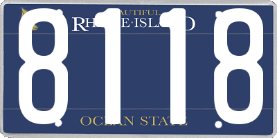 RI license plate 8118