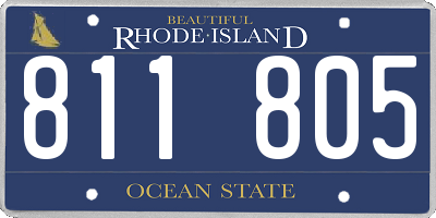 RI license plate 811805