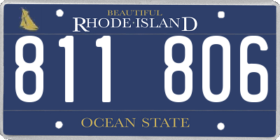 RI license plate 811806