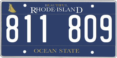 RI license plate 811809