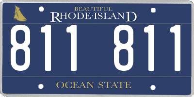 RI license plate 811811