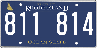 RI license plate 811814