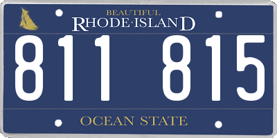 RI license plate 811815