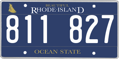 RI license plate 811827