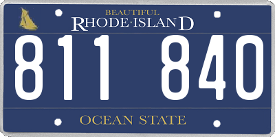 RI license plate 811840