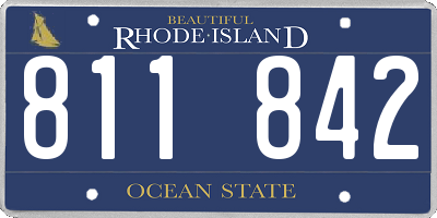 RI license plate 811842
