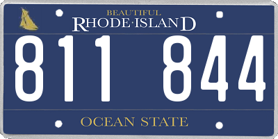 RI license plate 811844