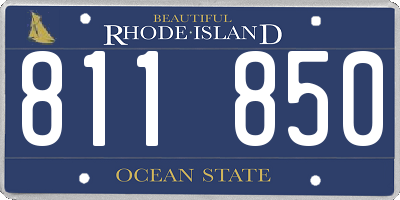 RI license plate 811850