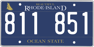 RI license plate 811851