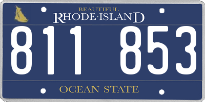 RI license plate 811853