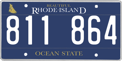 RI license plate 811864