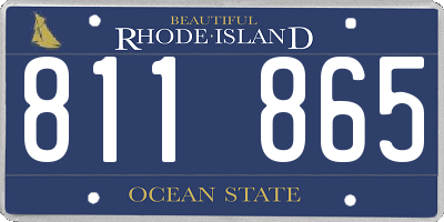 RI license plate 811865