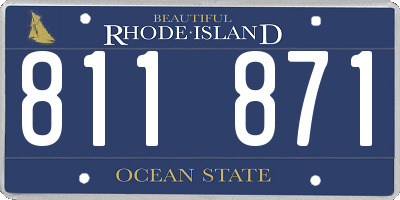 RI license plate 811871