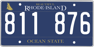 RI license plate 811876