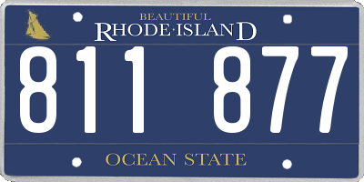 RI license plate 811877
