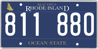 RI license plate 811880