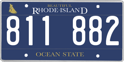 RI license plate 811882