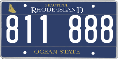 RI license plate 811888