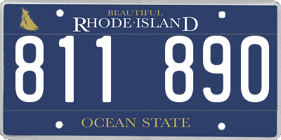 RI license plate 811890