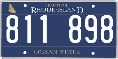 RI license plate 811898