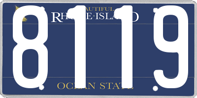 RI license plate 8119