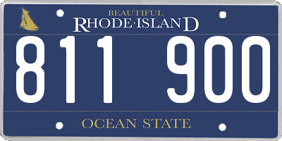 RI license plate 811900