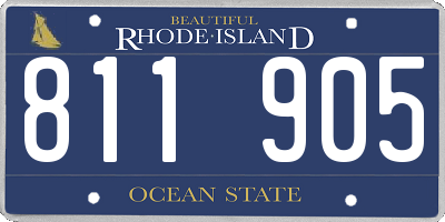 RI license plate 811905
