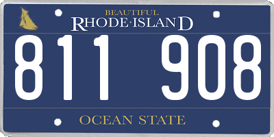 RI license plate 811908
