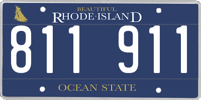 RI license plate 811911