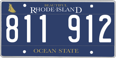 RI license plate 811912