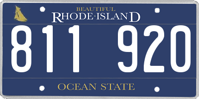 RI license plate 811920