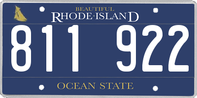 RI license plate 811922