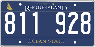 RI license plate 811928