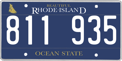 RI license plate 811935