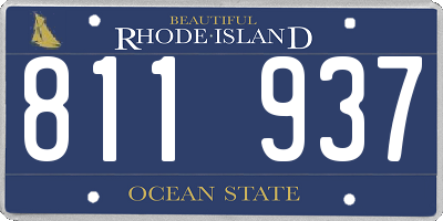 RI license plate 811937