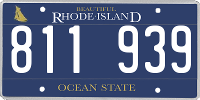 RI license plate 811939