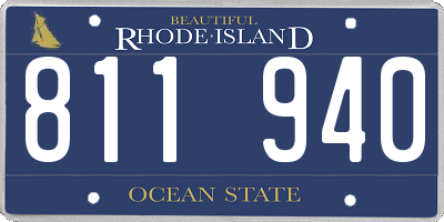 RI license plate 811940