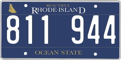 RI license plate 811944