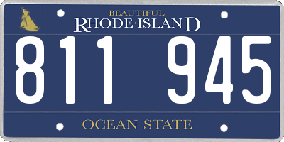 RI license plate 811945