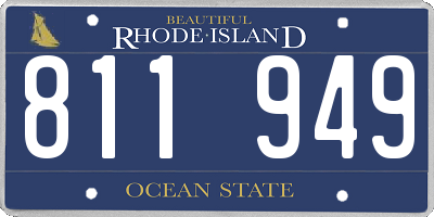 RI license plate 811949