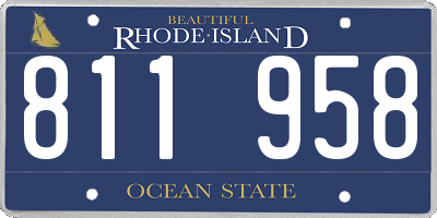 RI license plate 811958