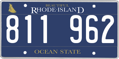 RI license plate 811962