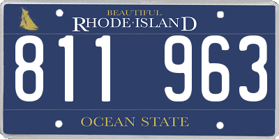 RI license plate 811963