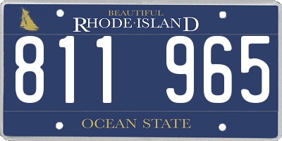 RI license plate 811965