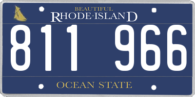 RI license plate 811966