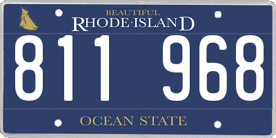 RI license plate 811968
