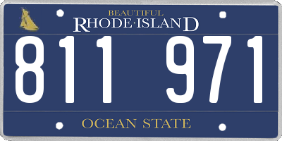 RI license plate 811971