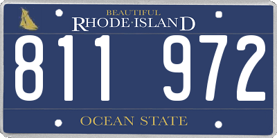RI license plate 811972