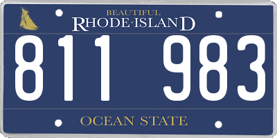 RI license plate 811983