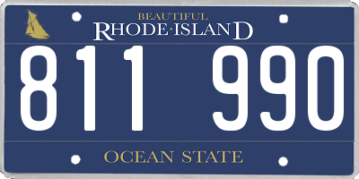 RI license plate 811990